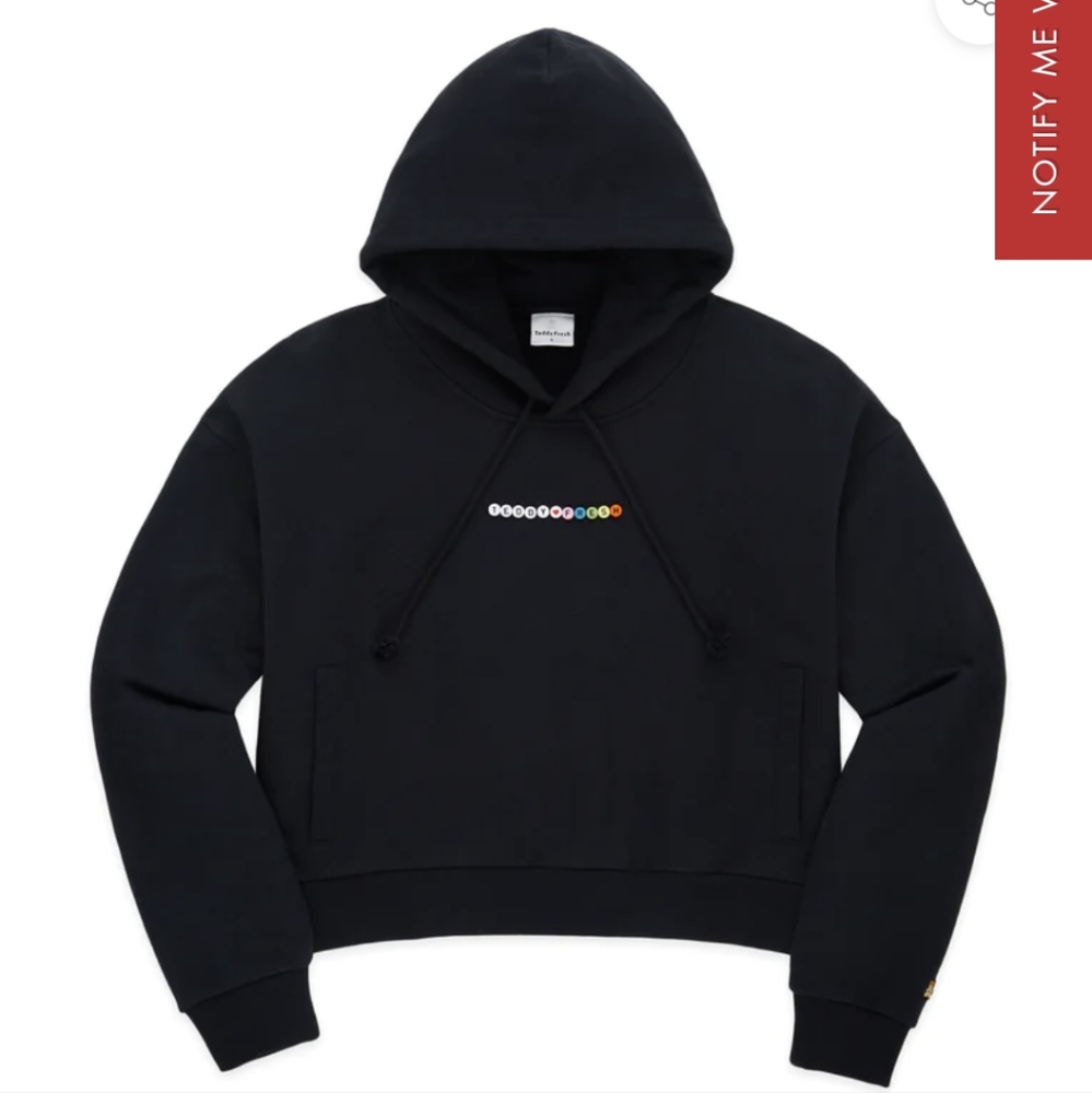 TEDDY FRESH - Women's Logo Bead Crop Hoodie XL